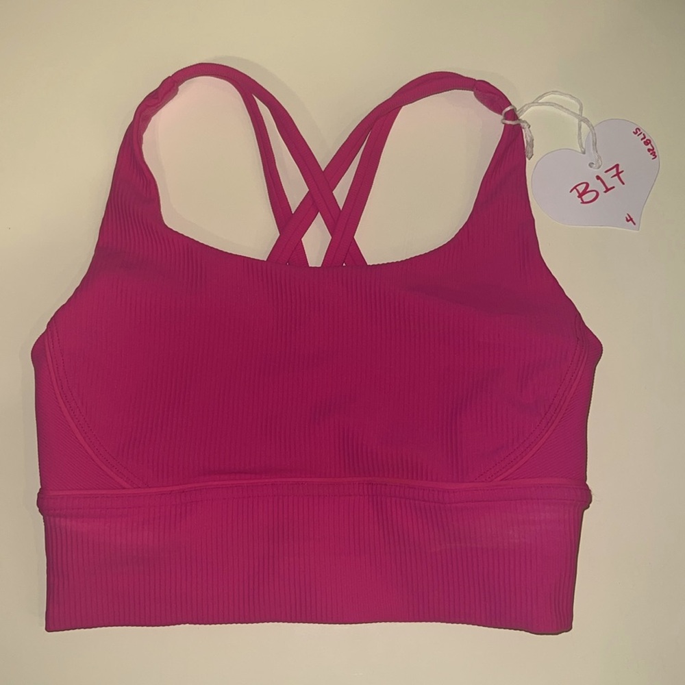 Lululemon Energy Longline Bra Ribbed Luxtreme *Medium Support, B–D Cups, Size 4